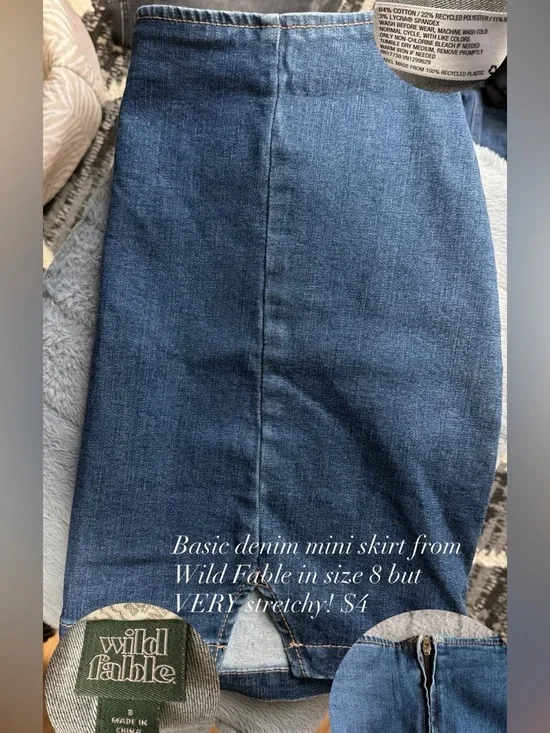 wild fable Dark Blue Denim Mini Skirt - Picture 1 of 1